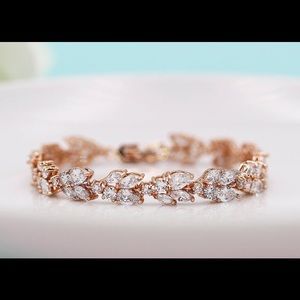 Rose gold bridal bracelet